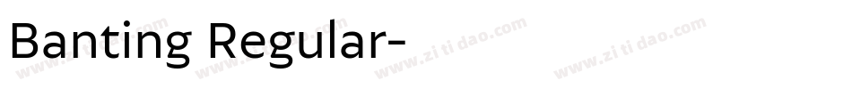 Banting Regular字体转换